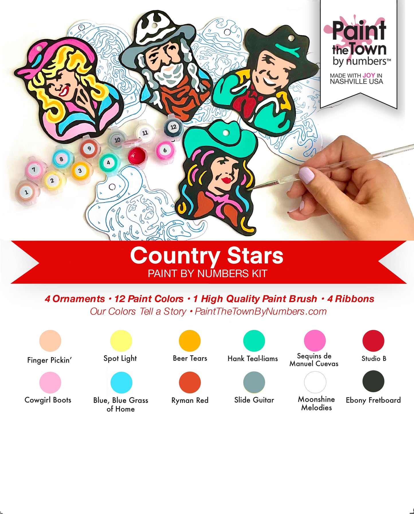 Modern Icons Trio - Trendy Ornament Paint Kit Collection