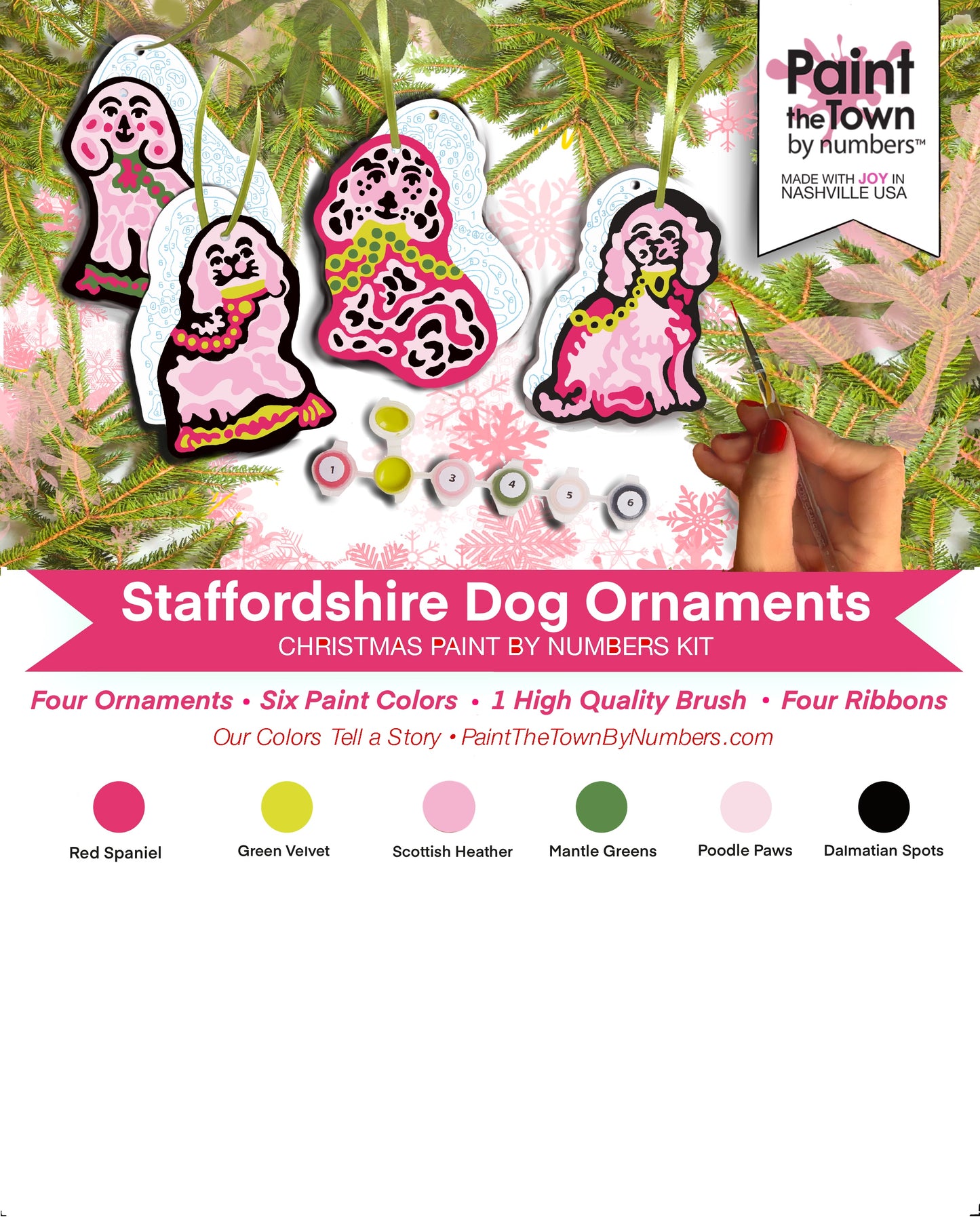 Staffordshire Dog Ornaments Paint by Number Kit