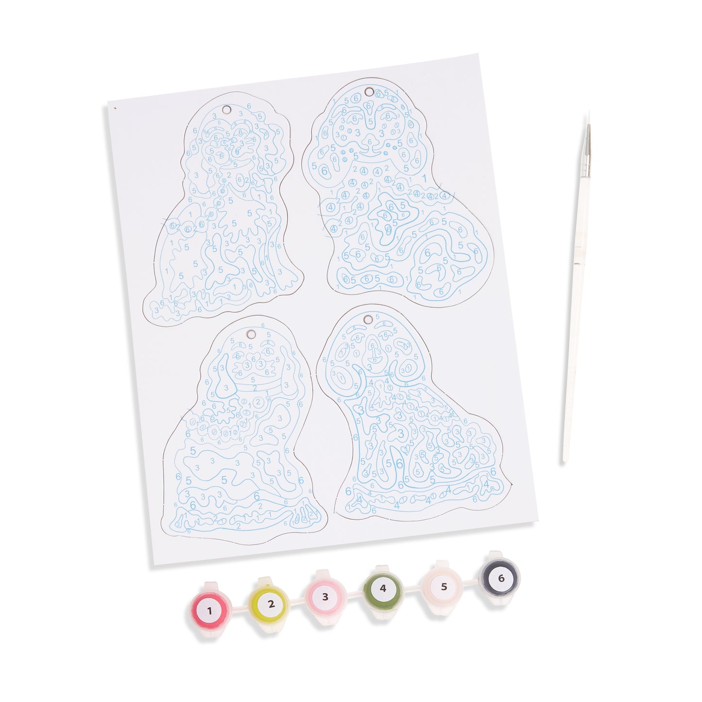 Staffordshire Dog Ornaments Paint by Number Kit