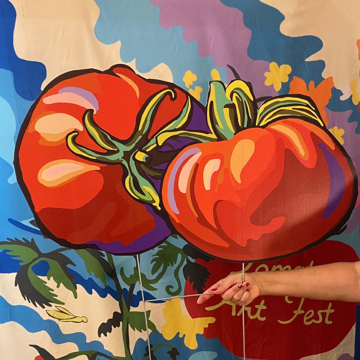 yART Double Wide ‘Mater (aka Tomato) 17”T x 33”W Yard Sign Durable Colorful