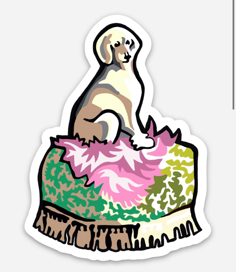 Adopt a Pet Standard Poodle Sticker; 2.75”x1.75” Vinyl Decal; Free Shipping