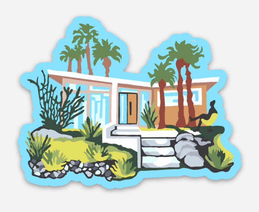 Mid Century Modern Sticker; 2.5”x1.75” Decal; Durable Vinyl; Free Shipping