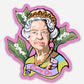 Queen Elizabeth II ‘Carry On’ Sticker; 3”x2” Vinyl Decal; Free Shipping