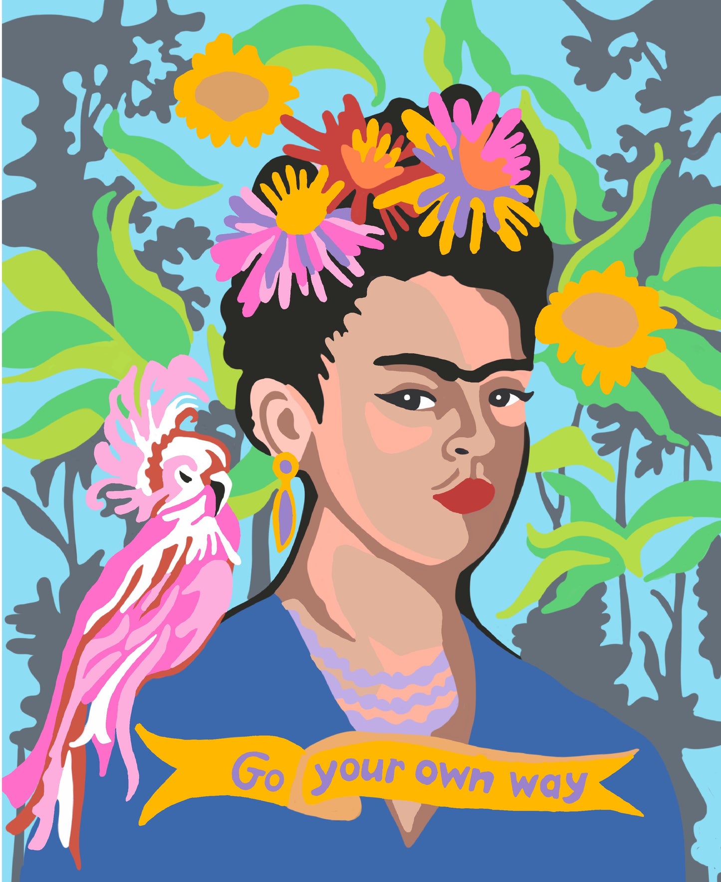 Ode to Frida / 8”x10” Print / Frida Kahlo / Mexican Folk Art