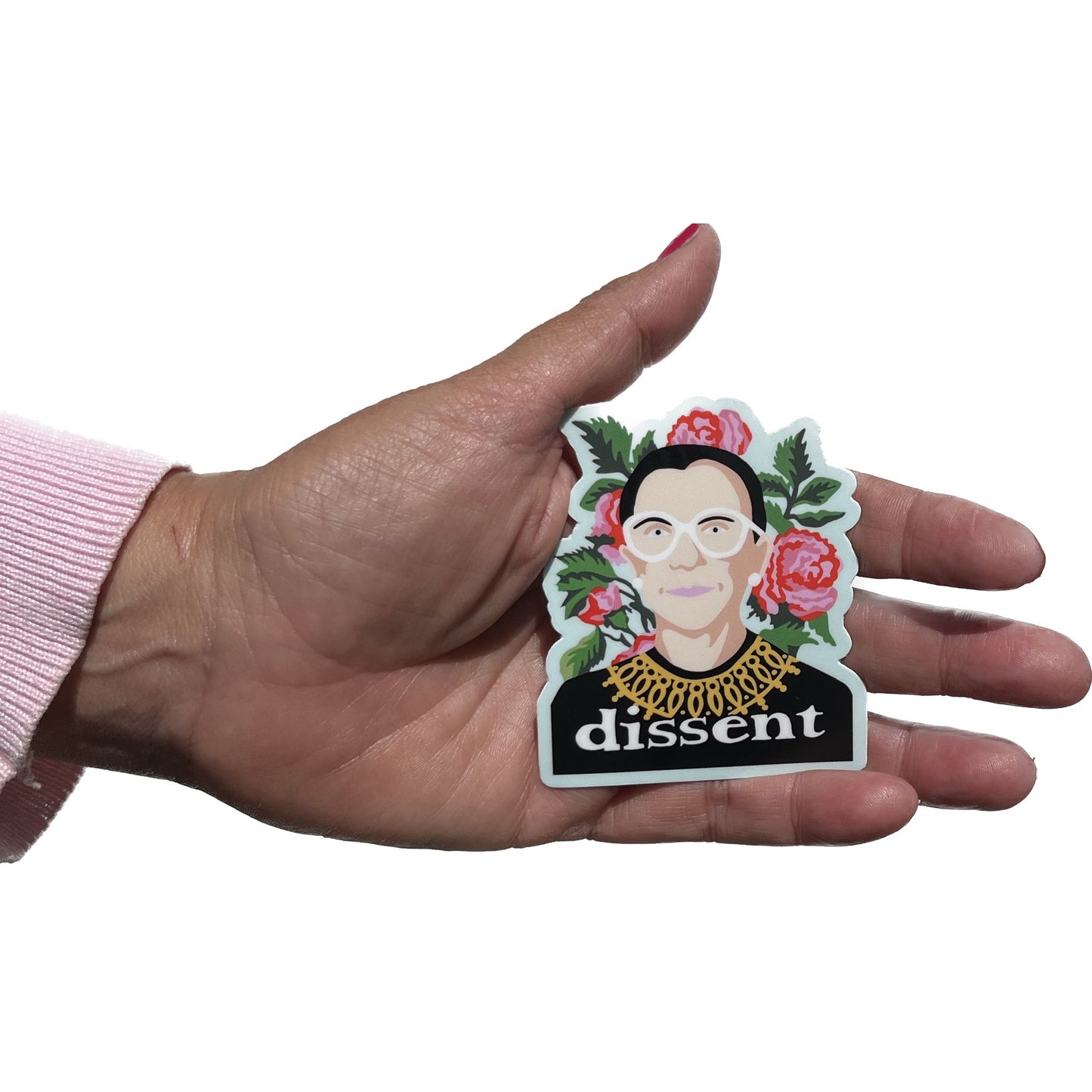 RBG Dissent Sticker; 3”x3” Medium Sized Decal; Durable Vinyl; Free Shipping
