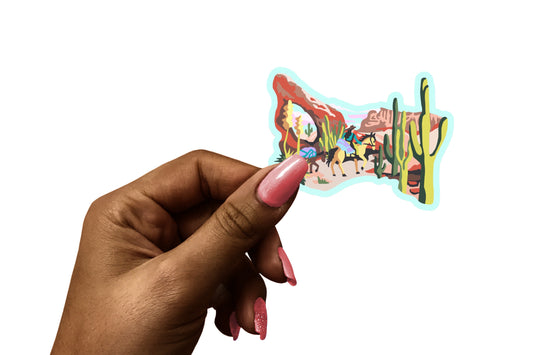 Painted Desert Sticker; 2.75x1.75” Vinyl Decal; Free Shipping