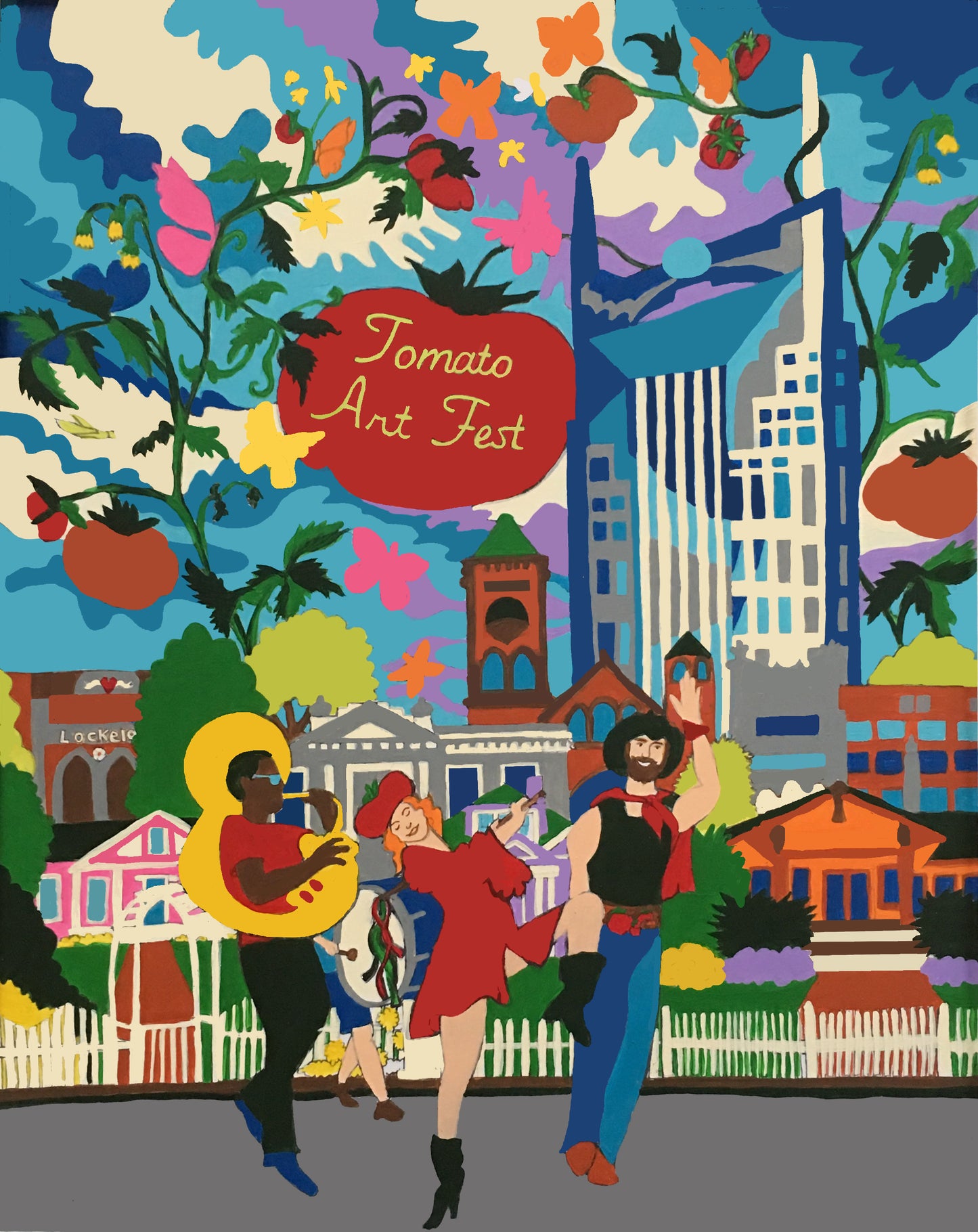 East Nashville Tomato Art Festival Paint by Number Kit; 11”x14”