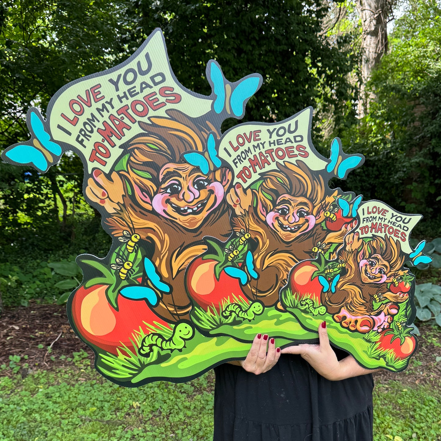 Fine yART Tomato Troll Yard Sign ~ 3 sizes ~ East Nashville