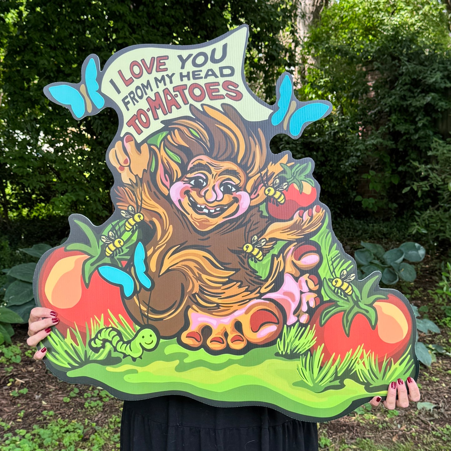 Fine yART Tomato Troll Yard Sign ~ 3 sizes ~ East Nashville