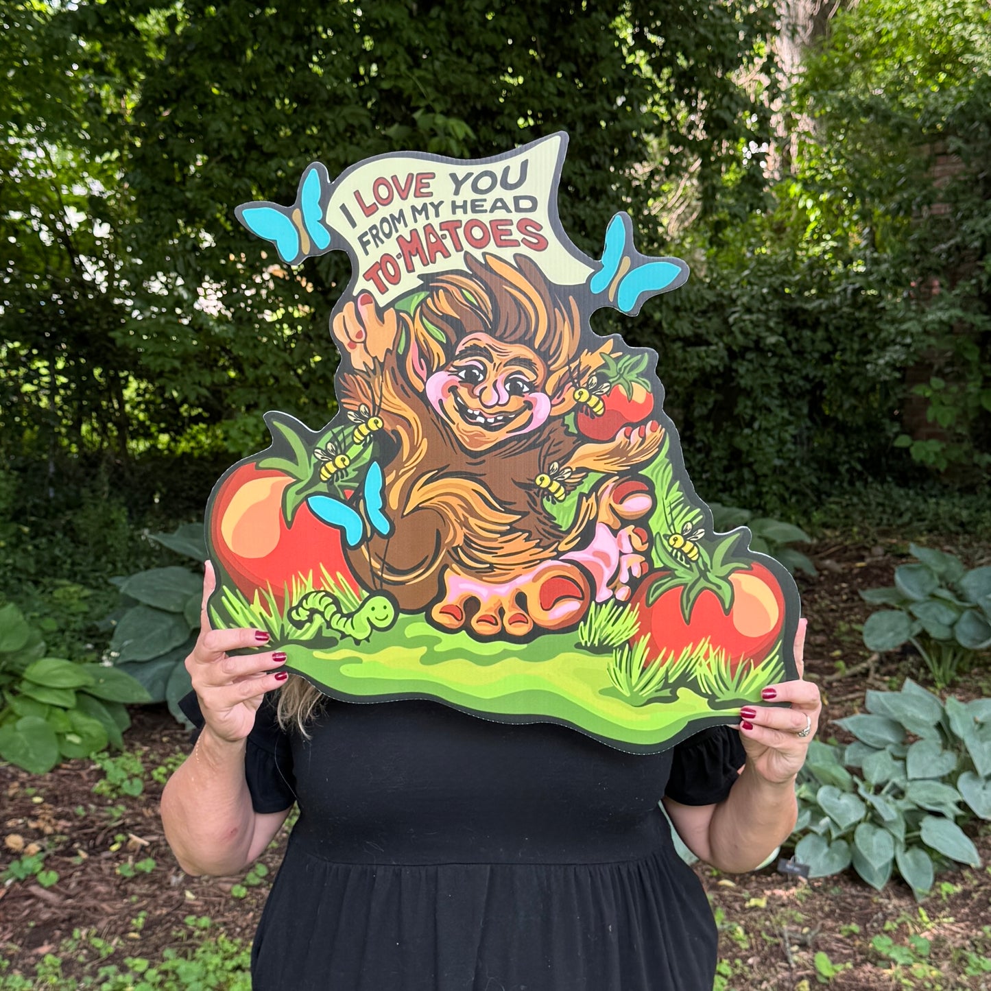 Fine yART Tomato Troll Yard Sign ~ 3 sizes ~ East Nashville