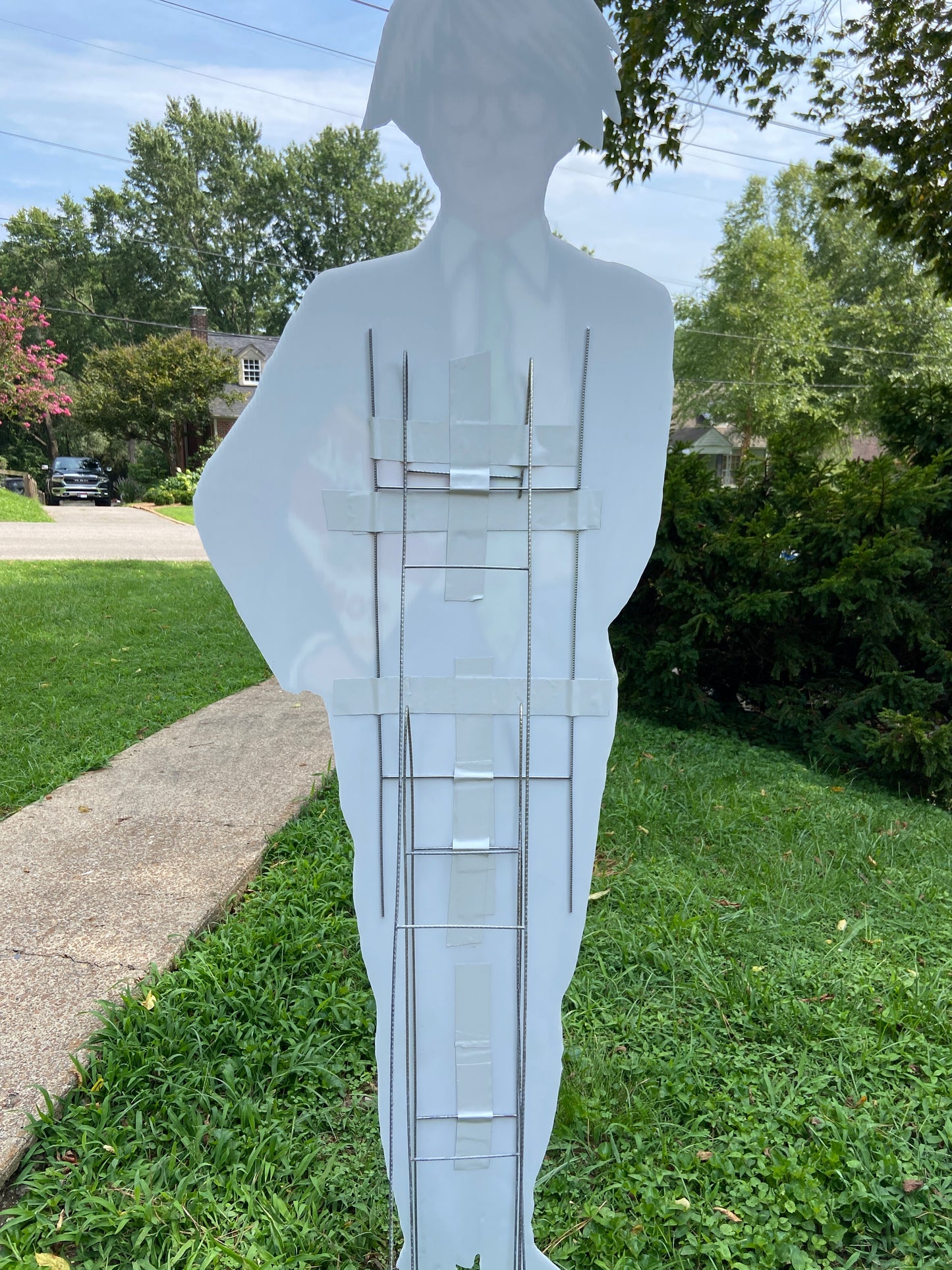 yART Andy Warhol Life-size 74”Hx23”W Yard Sign Display / Tomato Fest East Nashville