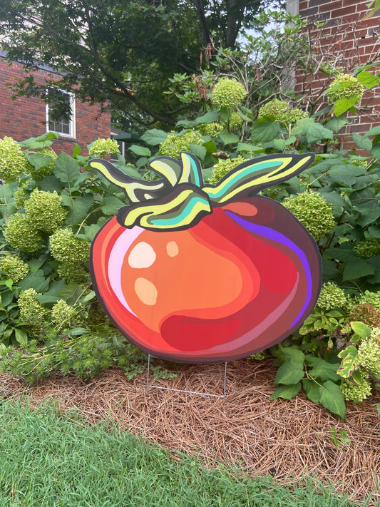 yART ‘Big Meg’ Tomato 27”T x 29W” Yard Sign Durable Colorful