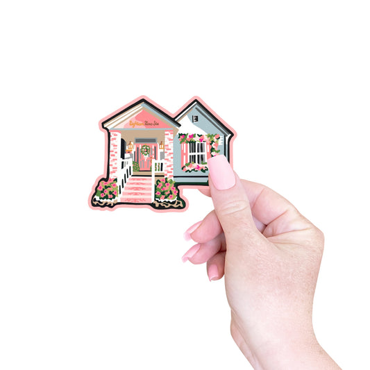 Pink Dreams Cottage 3”x3” Sticker Decal ~ Vinyl Dishwasher Safe ~ Free Shipping