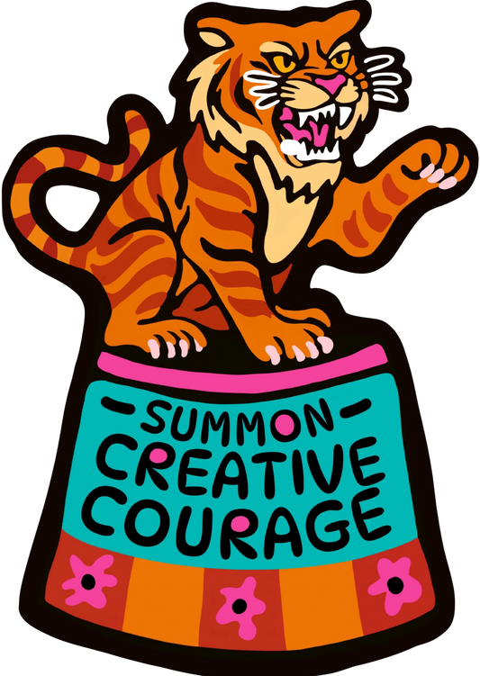Fine yART Summon Creative Courage ~ 3 sizes ~ Circus Tiger