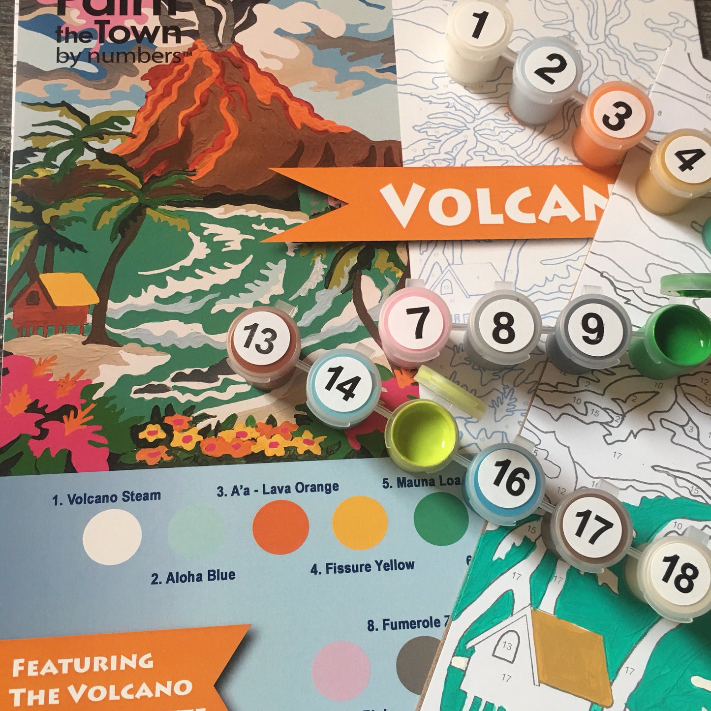 Volcano Paint by Number Kit; 11”x14”