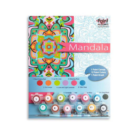 Mandala Paint by Number Kit; 8”x10”