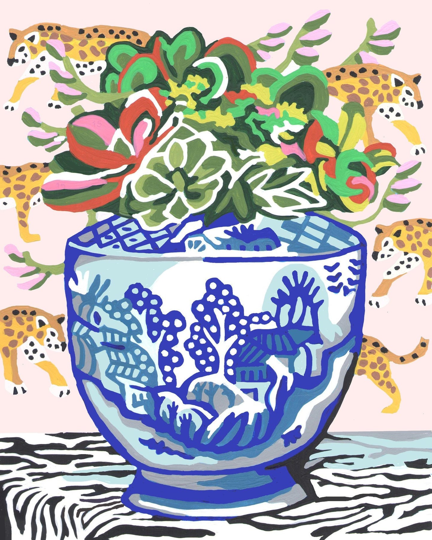 Succulents Paint by Number Kit; 8”x10”