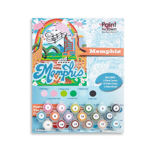 Memphis Paint by Number Kit; 8”x10”