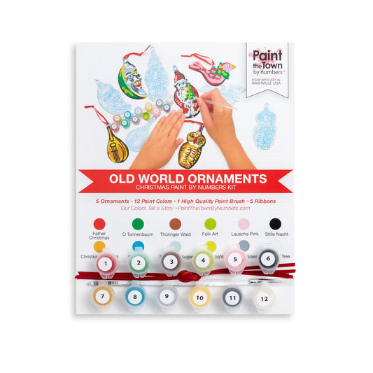 Old World Christmas Ornaments:  Paint by Number kit of Old World Christmas Ornaments (Five)
