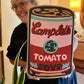 yART Tomato Soup Can Pink and Red; 21”H X 13.5 W Yard Sign Durable Colorful