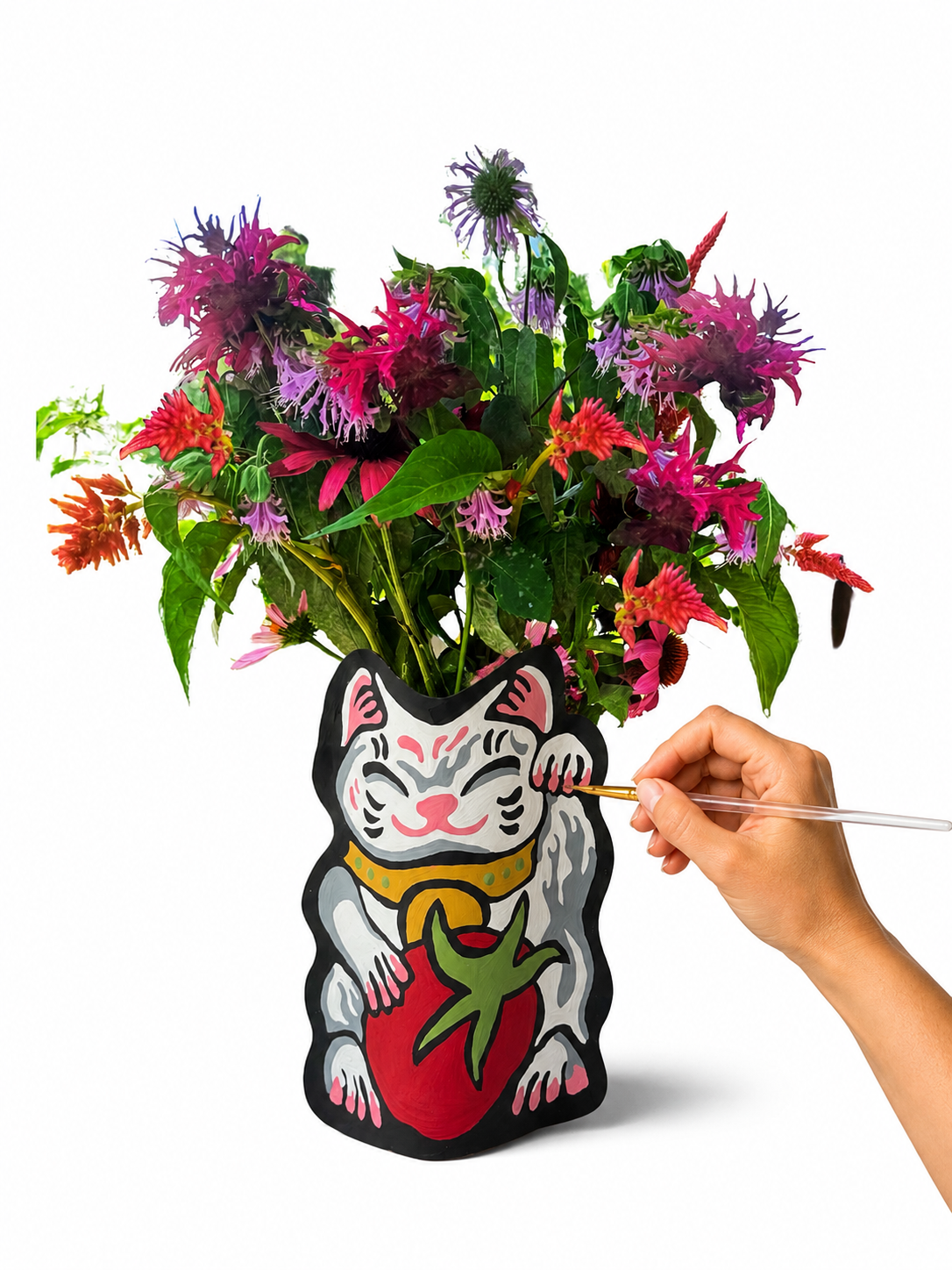 LUCKY CAT FLOWER VASE KIT  Paint-by-Number