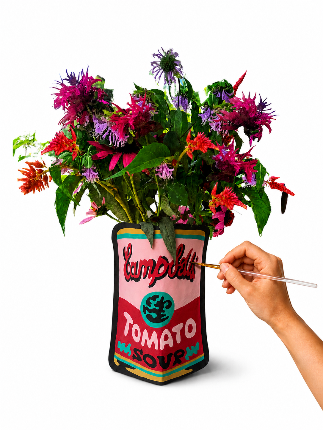 PINK AND GREEN TOMATO FLOWER VASE KIT  Paint-by-Number