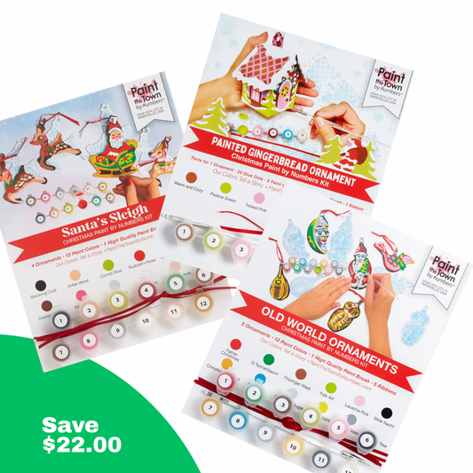 Christmas Classics Bundle - Traditional Ornament Paint Kit Trio