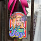 Dolly door hanger, 15 by 11 inch all-weather yard art with bow, Fine yART Nashville