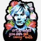 Andy Warhol Sticker 2.5”x1.75” Art Is What You Can Get Away With; Free Shipping!
