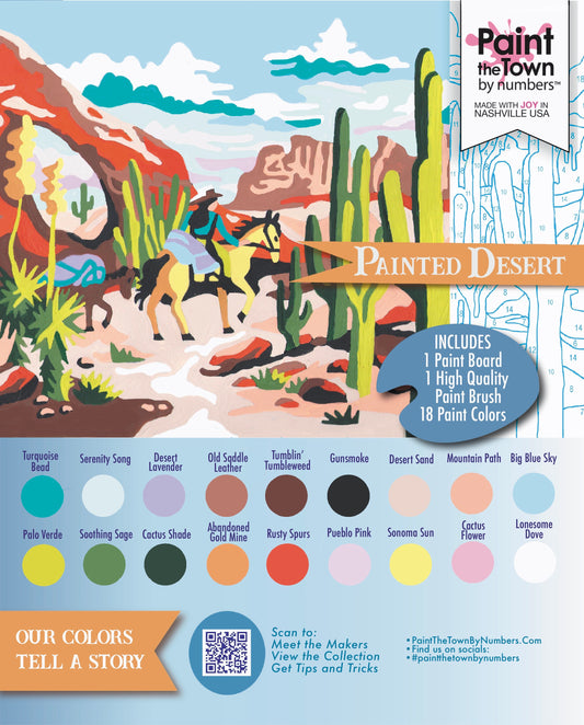 Painted Desert ~ American Southwest ~ 8”x10”  Paint by Number ~ SET OF 14 KITS