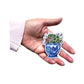 Succulents in Ginger Jar Sticker; 2.5”x1.75” Vinyl Decal; Free Shipping