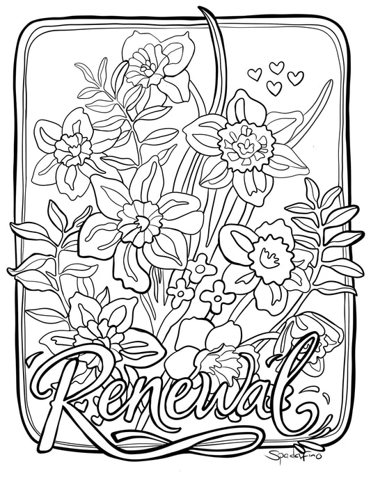 FREE Daffodil Coloring Sheet
