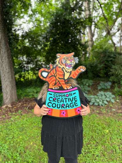 Fine yART Summon Creative Courage ~ 3 sizes ~ Circus Tiger