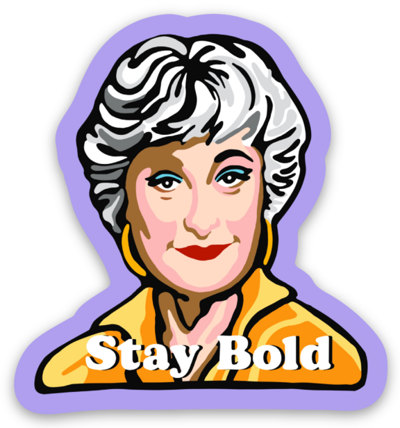 Golden Girl Sticker Set, small 2 inches per sticker, 4 stickers in set