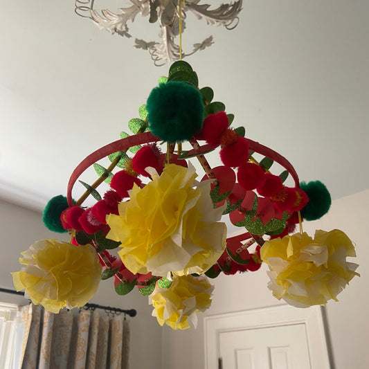 Pajaki ( Paper Flowers and Straw) Chandelier workshop Tuesday May 13th from 6:00 pm - 9:00 pm