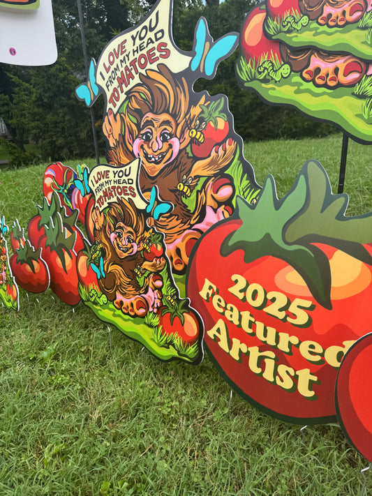 Fine yART Tomato Troll Yard Sign ~ 3 sizes ~ East Nashville