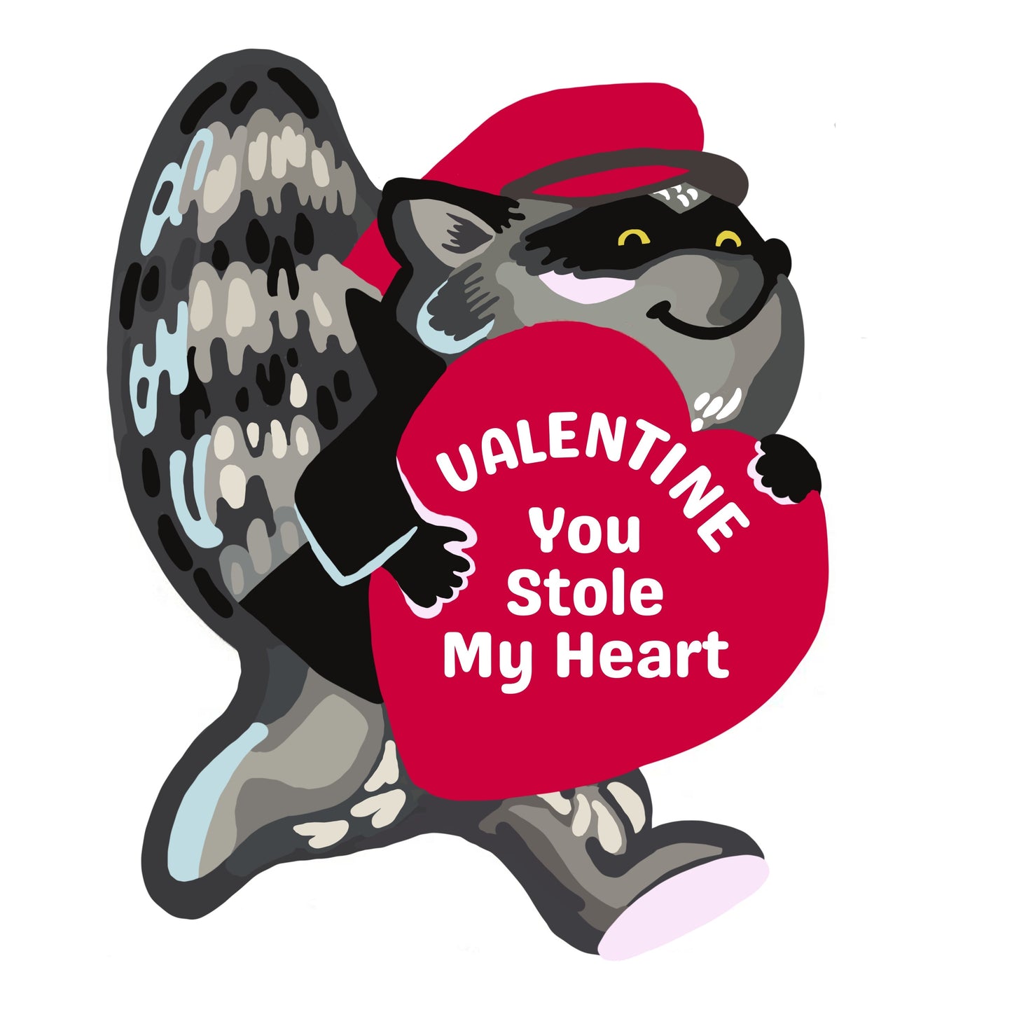 Raccoon Valentine Yard Art yART Vintage Style Design ‘You Stole My Heart’