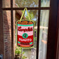 Tomato Can Door Hanger in Pink and Green - Ribbon Varies