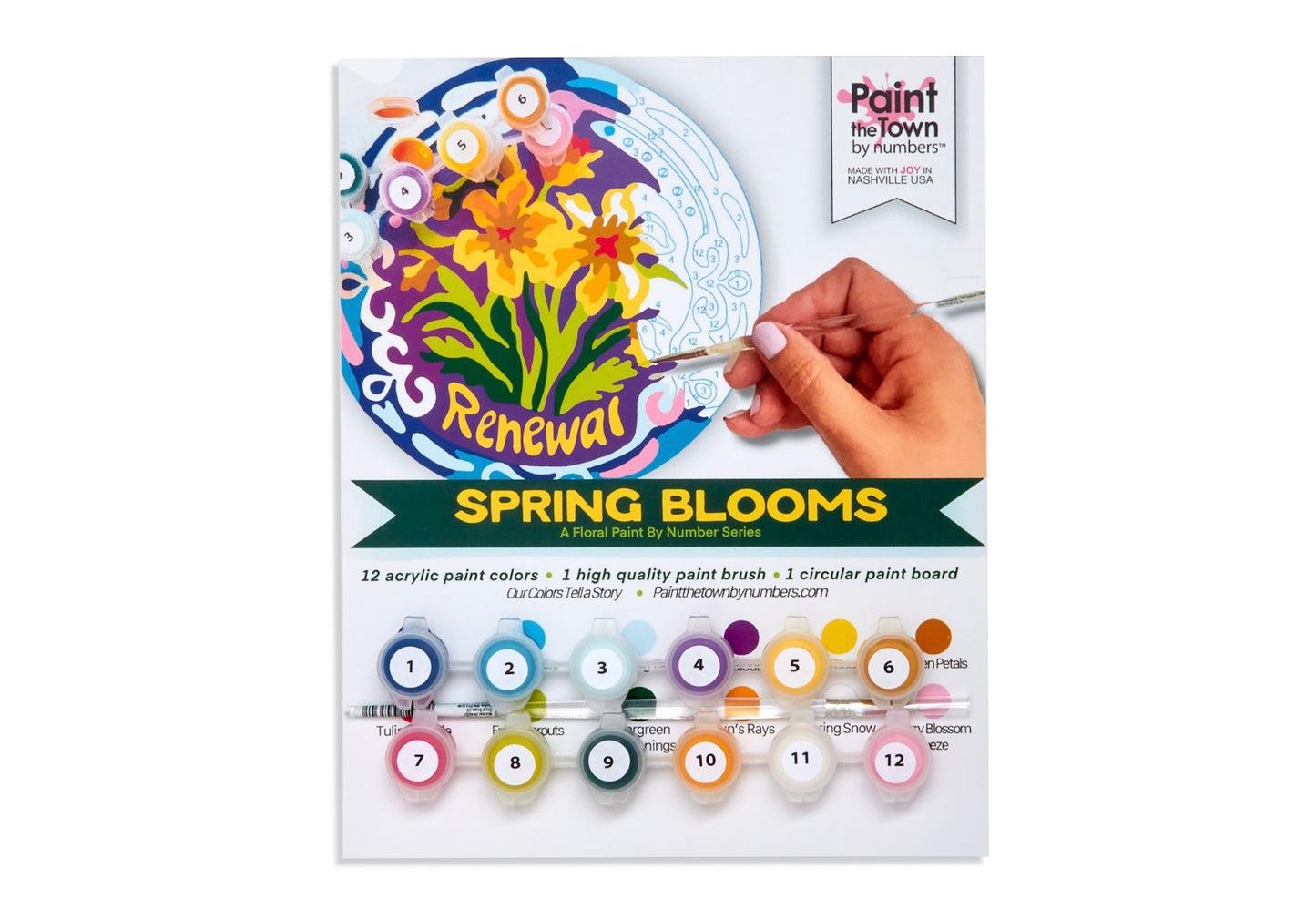 Spring Blooms ~ Daffodil ~ Round Die Cut;  Renewal ~ Inspirational