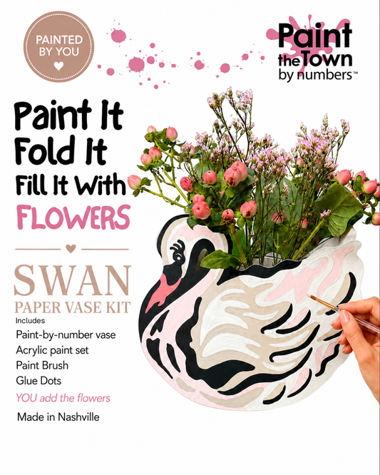 SWAN FLOWER VASE KIT   Paint-by-Number