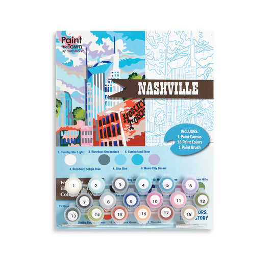 Nashville Lower Broadway ~ 8”x10”  Paint by Number ~ SET OF 14 KITS