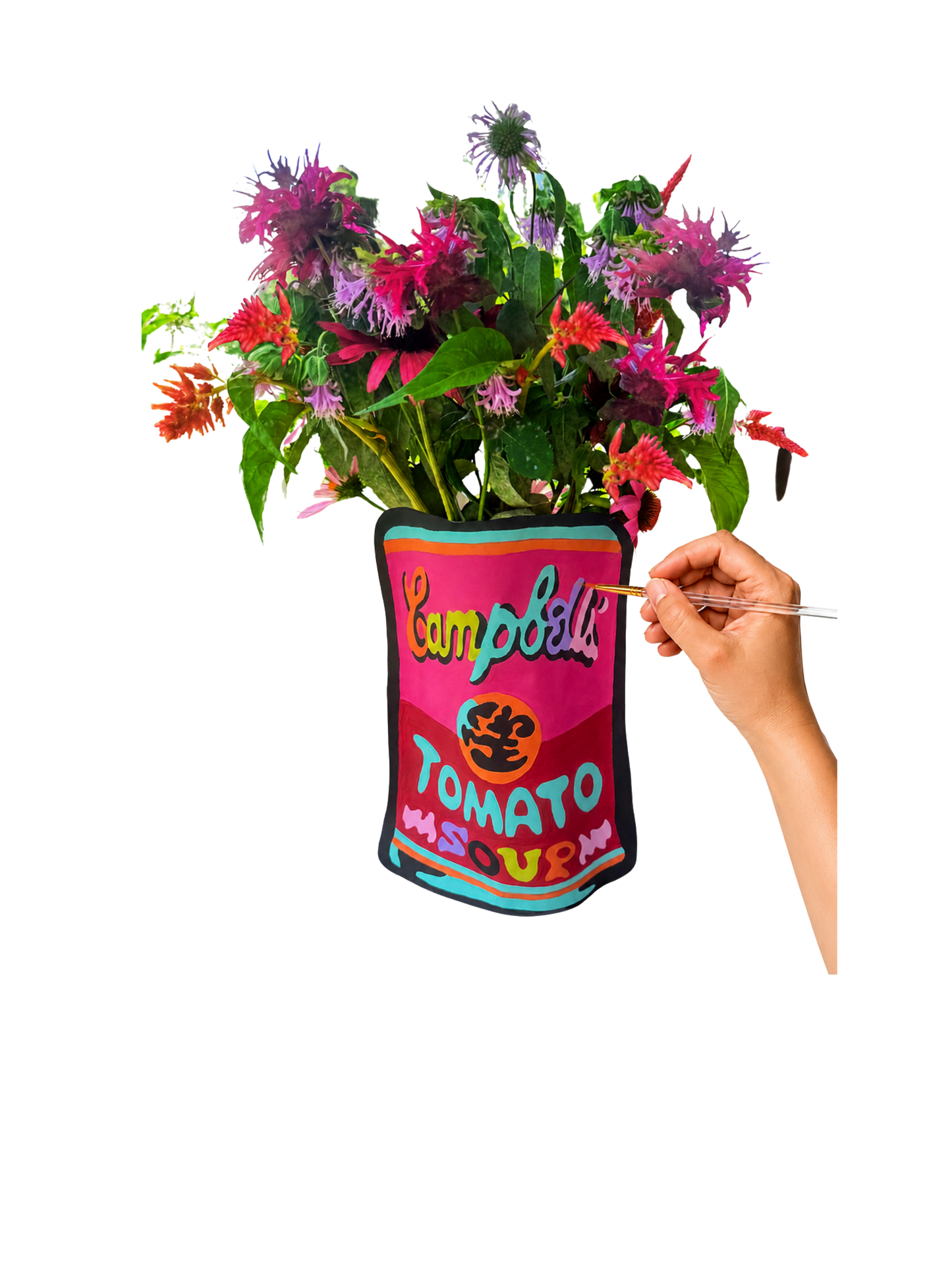 RAINBOW SOUP CAN FLOWER VASE KIT  Paint-by-Number