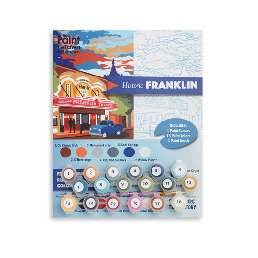 Historic Franklin Paint by Number Kit; 8”x10”; Franklin Theatre; Tennessee