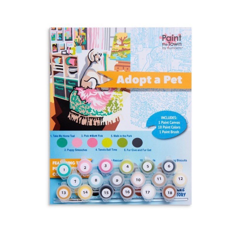 Adopt a Pet / Painted Poodle Paint by Number Kit; 8”x10”