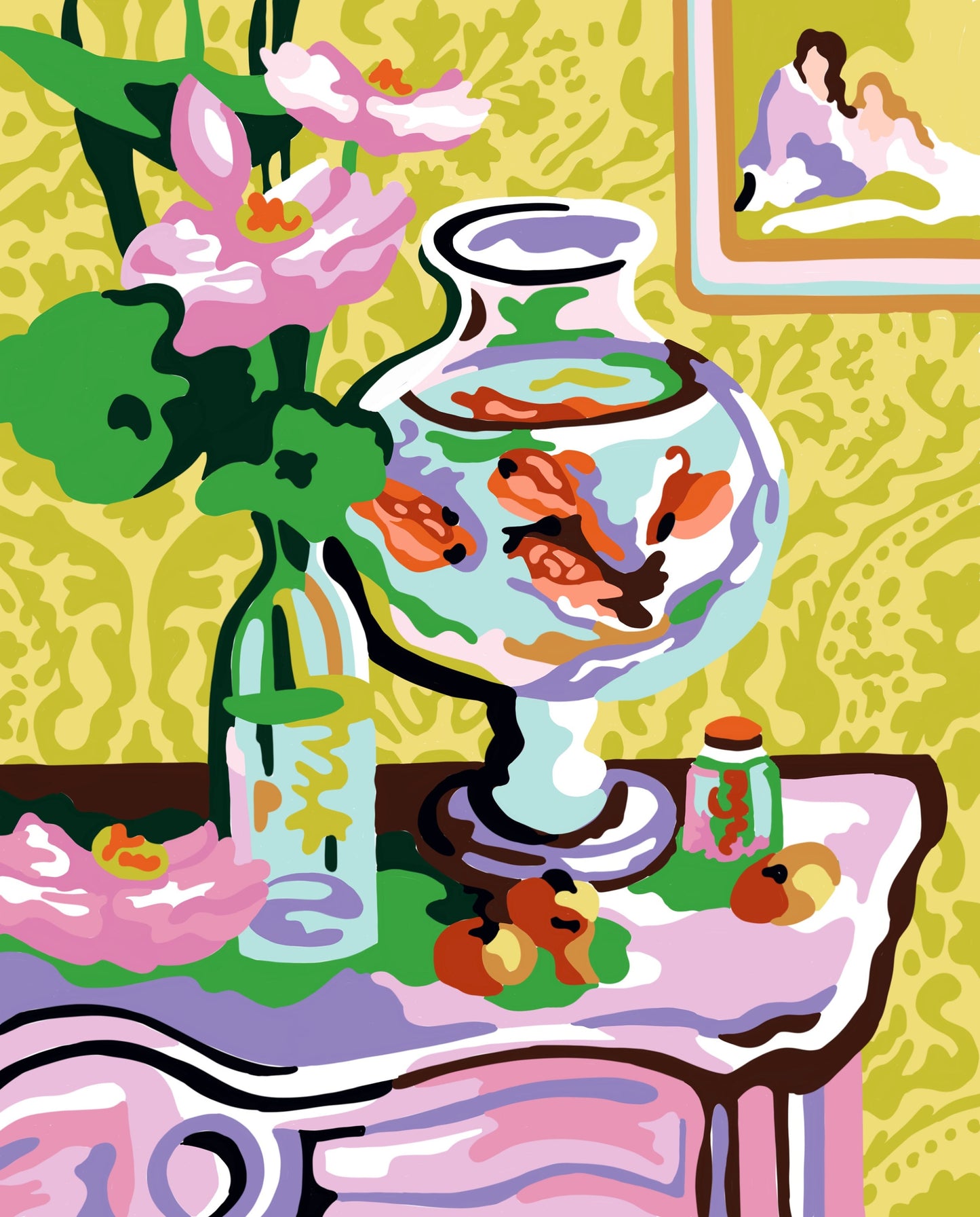Goldfish à la Matisse Paint by Number Kit; 8”x10”