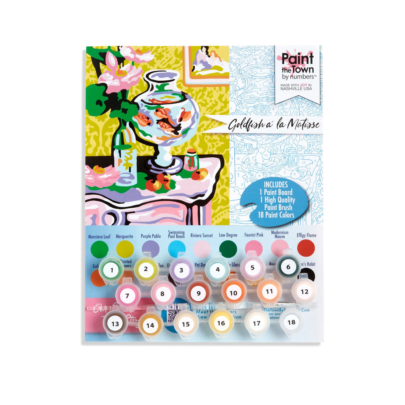 Goldfish à la Matisse Paint by Number Kit; 8”x10” Paint the Town by